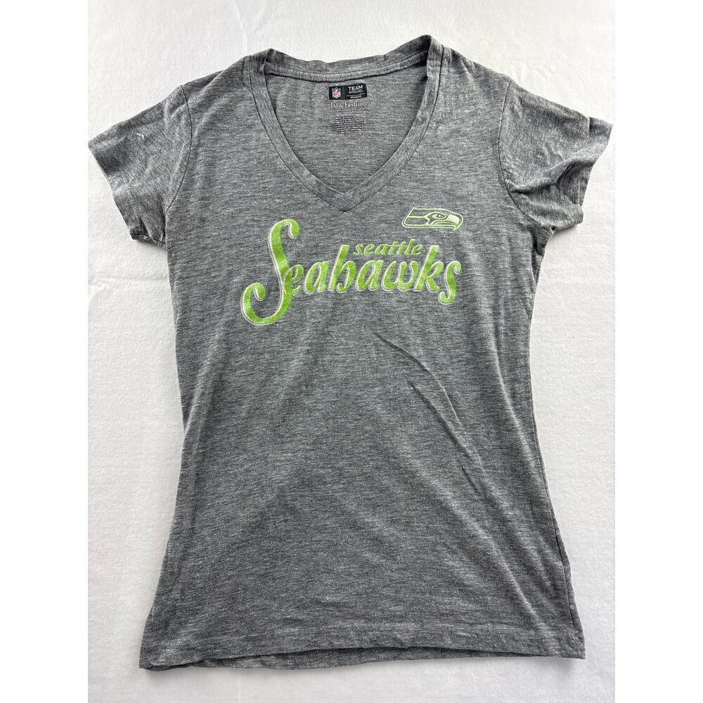 Large grey and green Seattle Seahawks T-Shirt